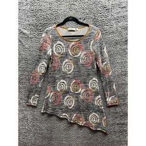 Patrizia Luca Milano Asymmetric Long Sleeve Blouse Multicolor Womens‎ Size S